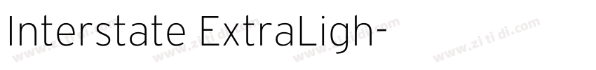 Interstate ExtraLigh字体转换